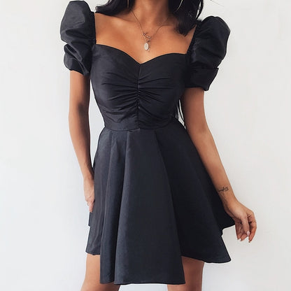 Elegant Black Dress Women Vintage Ladies Fit Flare Prom Party Night Formal Dress 2020 Retro Dresses Winter D30
