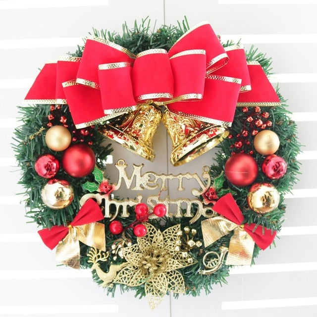 Christmas Wreath With Battery Powered LED Light String