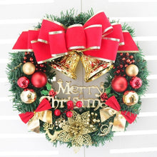 Cargar imagen en el visor de la galería, Christmas Wreath With Battery Powered LED Light String
