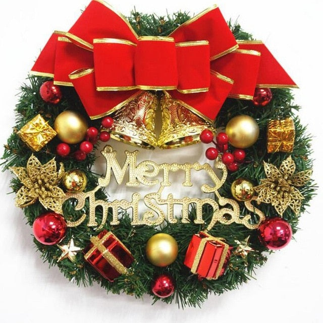 Christmas Wreath With Battery Powered LED Light String