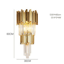 Load image into Gallery viewer, LED Postmodern Round Golden Stainless Steel Crystal Chandelier Lighting Lustre Suspension Luminaire Lampen For Dinning Room
