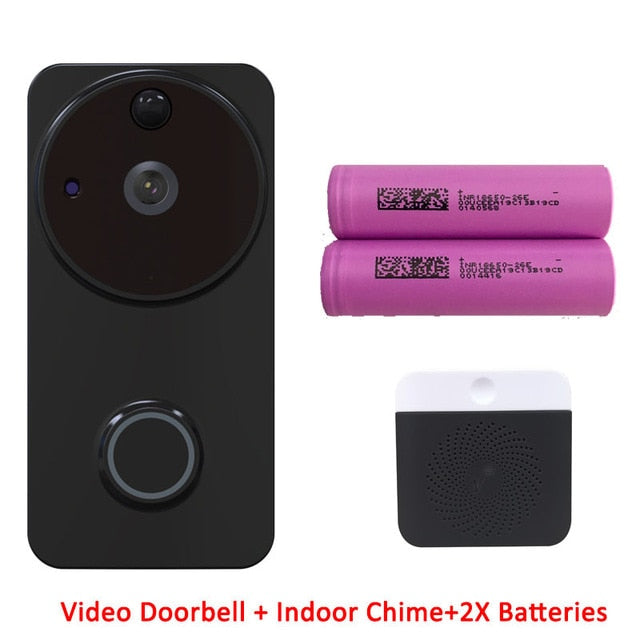 Tuya 1080P IP54 Outdoor Battery Powered Ring Smart Wi-Fi Enabled Video Doorbell Camera PIR Motion Detection Works Alexa Google