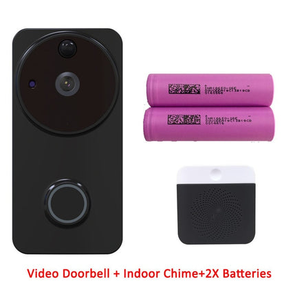 Tuya 1080P IP54 Outdoor Battery Powered Ring Smart Wi-Fi Enabled Video Doorbell Camera PIR Motion Detection Works Alexa Google