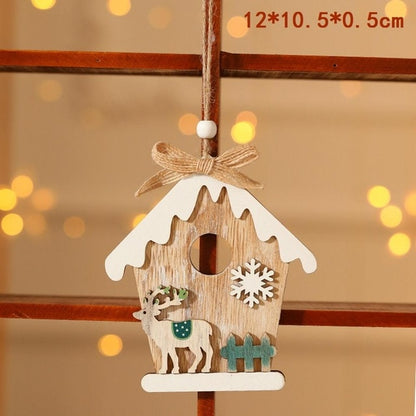 Wooden Merry Christmas Garland Wreath Decor