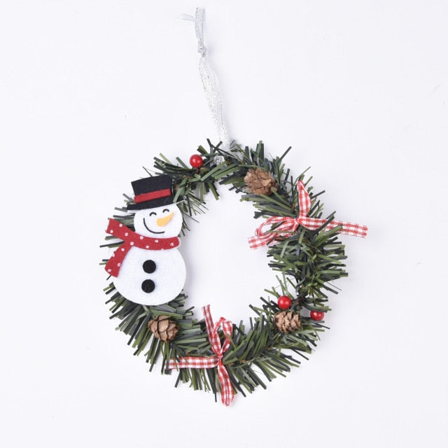 Wooden Merry Christmas Garland Wreath Decor