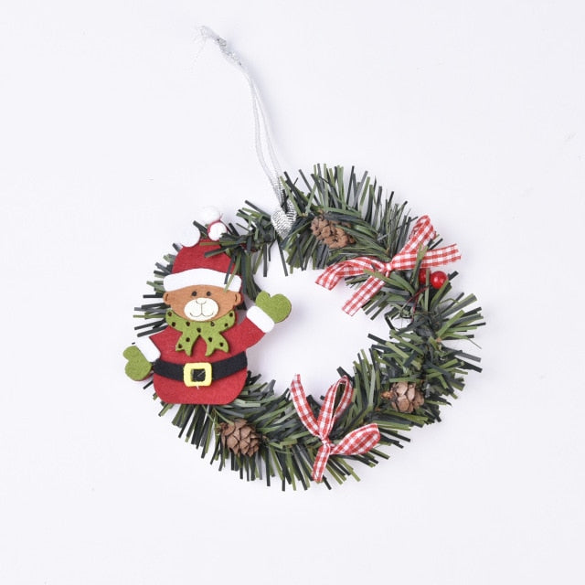 Wooden Merry Christmas Garland Wreath Decor