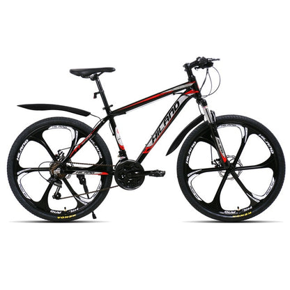 HILAND 26 inch 21 Speed Aluminum Alloy Suspension Bike Double Disc Brake Mountain Bike Bicycle with Service and Free Gifts