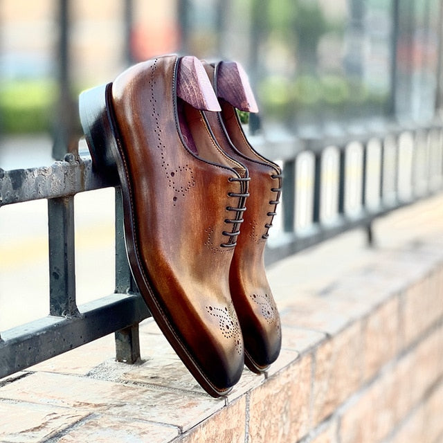 Cie Handmade Calf Leather Outsole Men Dress Shoe Goodyear Welted Full Grain Calf Leather Oxford Men Office Business Shoes OX810