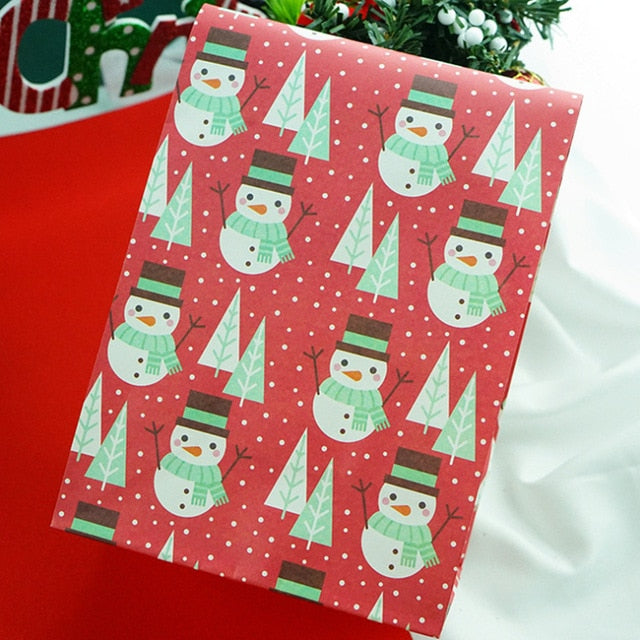 Snowflakes Candy Gift Bags Snowman Merry Christmas