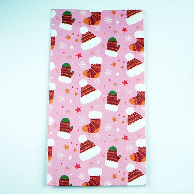 Snowflakes Candy Gift Bags Snowman Merry Christmas