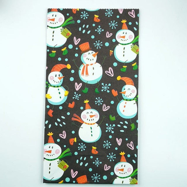 Snowflakes Candy Gift Bags Snowman Merry Christmas