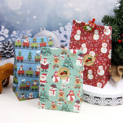 Snowflakes Candy Gift Bags Snowman Merry Christmas