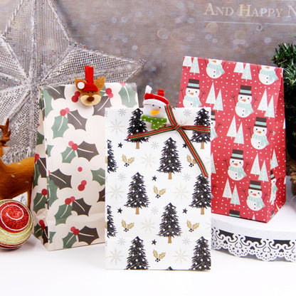 Snowflakes Candy Gift Bags Snowman Merry Christmas