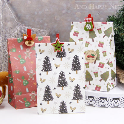 Snowflakes Candy Gift Bags Snowman Merry Christmas