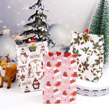 Snowflakes Candy Gift Bags Snowman Merry Christmas