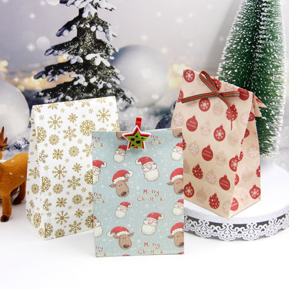Snowflakes Candy Gift Bags Snowman Merry Christmas