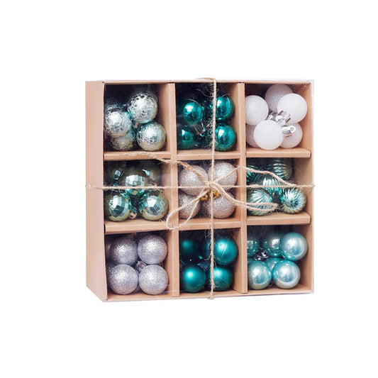 3cm Christmas Painted Balls/99pcs Christmas Ball Gift Box Set/XMAS Decor/Festives Atmosphere Scene Dress Up Supplies