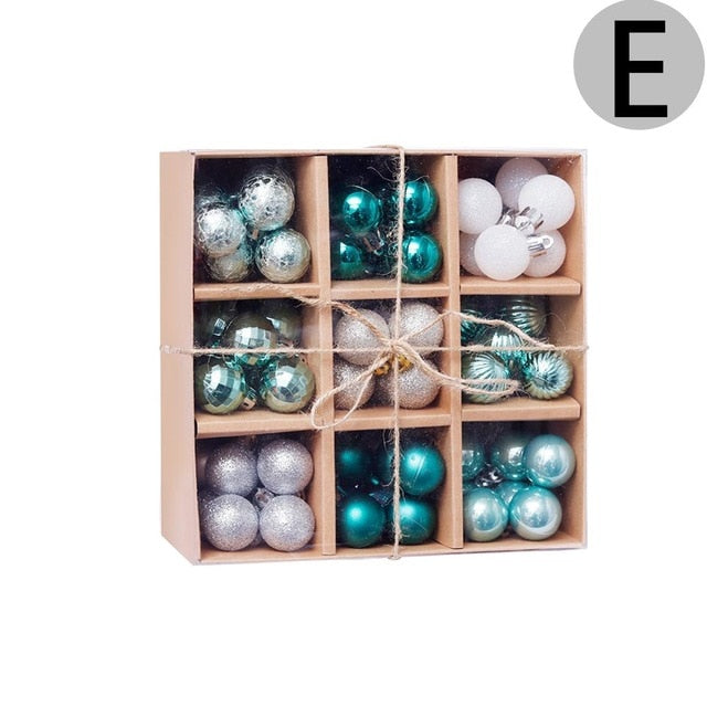 3cm Christmas Painted Balls/99pcs Christmas Ball Gift Box Set/XMAS Decor/Festives Atmosphere Scene Dress Up Supplies