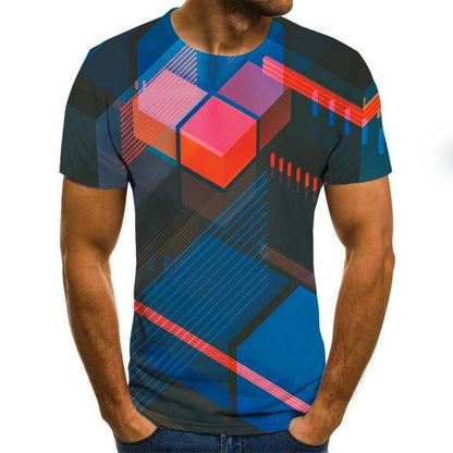 Summer Three-dimensional 3D vortex T-shirt Men Women Fashion 3D T Shirt Short Sleeve Harajuku Hip Hop Cute Tshirt