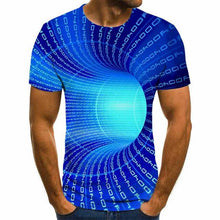 Charger l&#39;image dans la galerie, Summer Three-dimensional 3D vortex T-shirt Men Women Fashion 3D T Shirt Short Sleeve Harajuku Hip Hop Cute Tshirt
