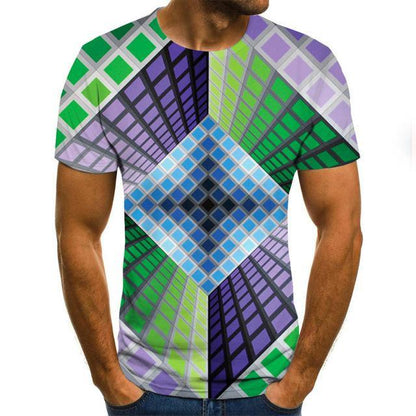 Summer Three-dimensional 3D vortex T-shirt Men Women Fashion 3D T Shirt Short Sleeve Harajuku Hip Hop Cute Tshirt