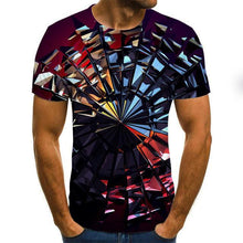 将图片加载到图库查看器，Summer Three-dimensional 3D vortex T-shirt Men Women Fashion 3D T Shirt Short Sleeve Harajuku Hip Hop Cute Tshirt
