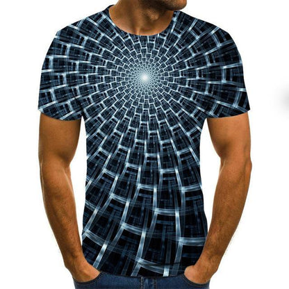 Summer Three-dimensional 3D vortex T-shirt Men Women Fashion 3D T Shirt Short Sleeve Harajuku Hip Hop Cute Tshirt