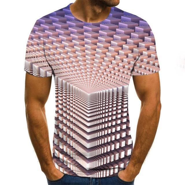 Summer Three-dimensional 3D vortex T-shirt Men Women Fashion 3D T Shirt Short Sleeve Harajuku Hip Hop Cute Tshirt