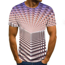 Charger l&#39;image dans la galerie, Summer Three-dimensional 3D vortex T-shirt Men Women Fashion 3D T Shirt Short Sleeve Harajuku Hip Hop Cute Tshirt
