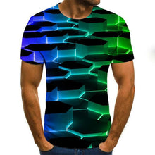 Cargar imagen en el visor de la galería, Summer Three-dimensional 3D vortex T-shirt Men Women Fashion 3D T Shirt Short Sleeve Harajuku Hip Hop Cute Tshirt
