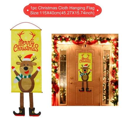 Wooden Merry Christmas Garland Wreath Decor