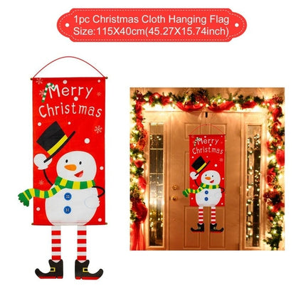 Wooden Merry Christmas Garland Wreath Decor