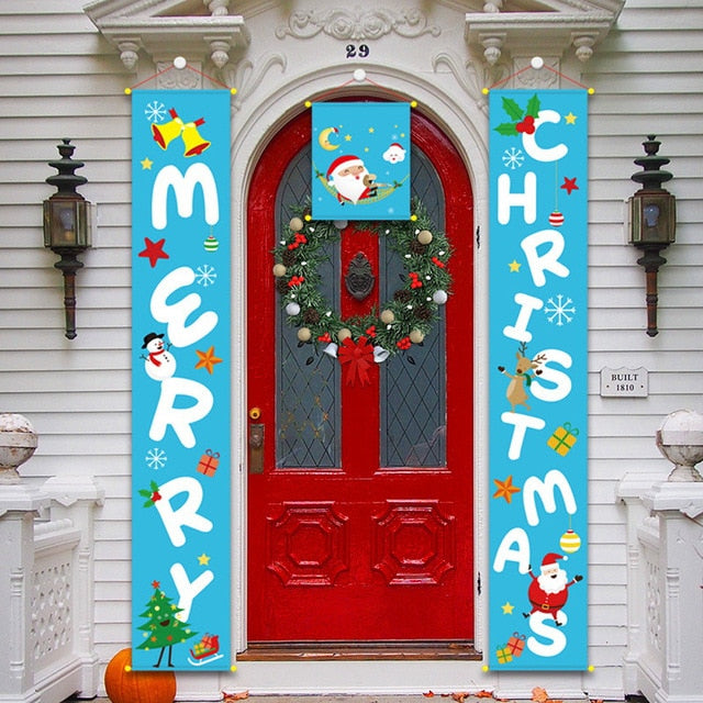 Wooden Merry Christmas Garland Wreath Decor