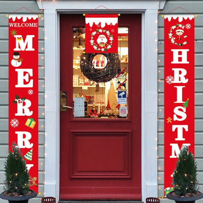 Wooden Merry Christmas Garland Wreath Decor