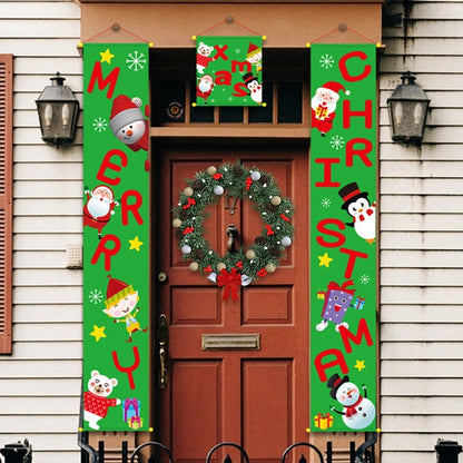 Wooden Merry Christmas Garland Wreath Decor