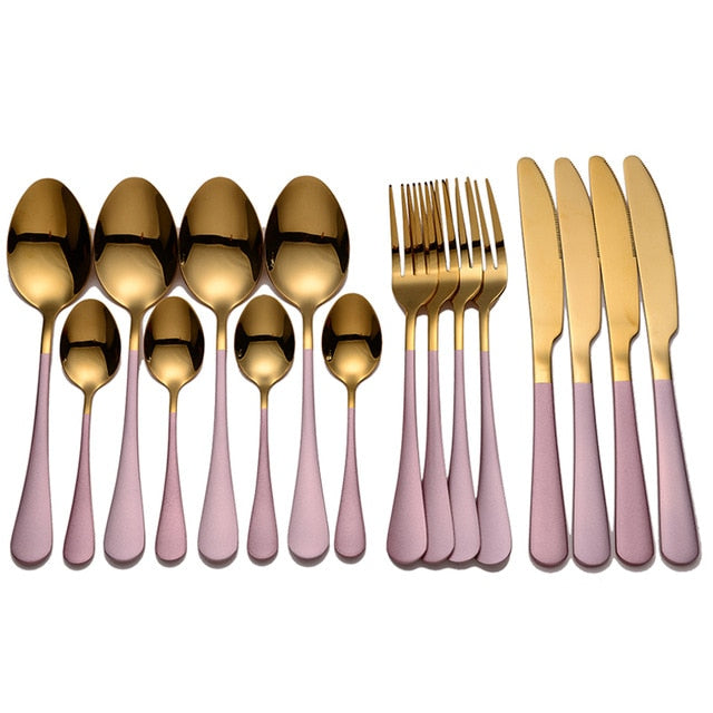 Black Tableware Stainless Steel Cutlery Set