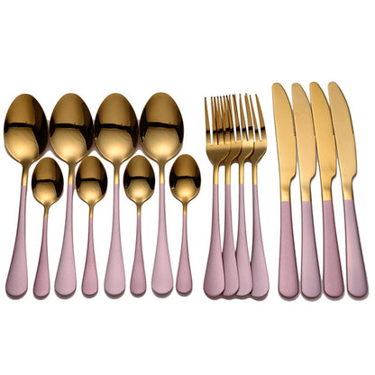 Black Tableware Stainless Steel Cutlery Set