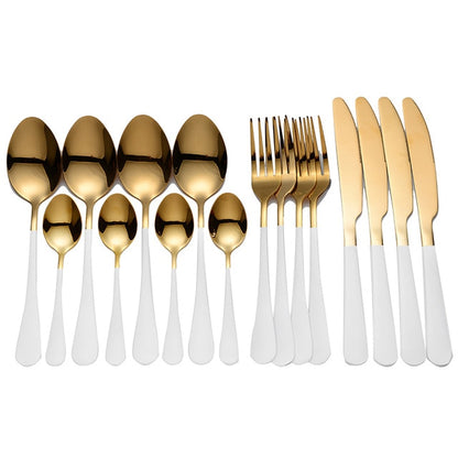 Black Tableware Stainless Steel Cutlery Set