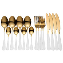 Load image into Gallery viewer, Black Tableware Stainless Steel Cutlery Set
