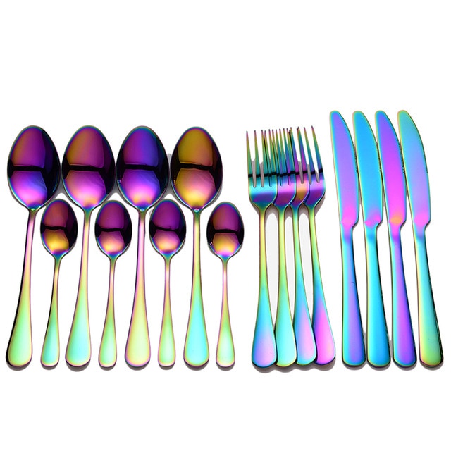 Black Tableware Stainless Steel Cutlery Set