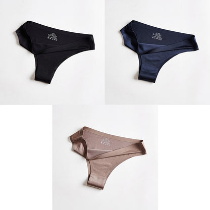 T-back G-string Thongs For Woman Ice Silk underwear