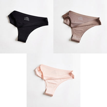 T-back G-string Thongs For Woman Ice Silk underwear