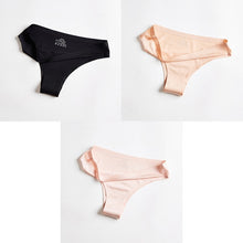 将图片加载到图库查看器，T-back G-string Thongs For Woman Ice Silk underwear
