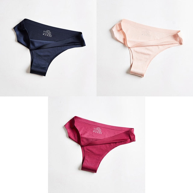 T-back G-string Thongs For Woman Ice Silk underwear