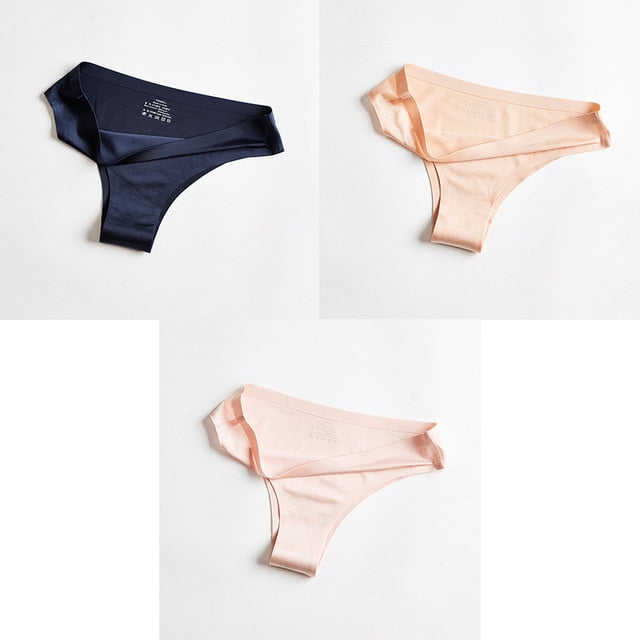 T-back G-string Thongs For Woman Ice Silk underwear
