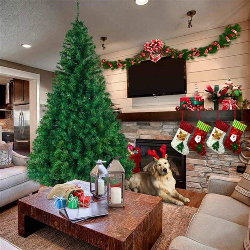 Artificial Christmas tree Plastic Christmas Decorations  Holder Base For Christmas Home Party Decoration Green Miniature Tree