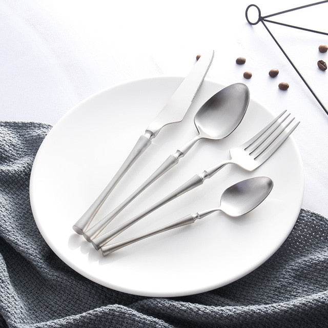 Stainless Steel Cutlery Set Gold Dinnerware Set