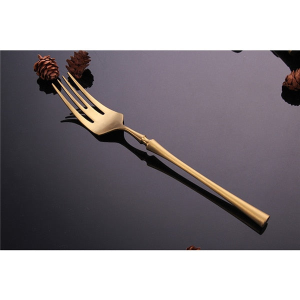 Stainless Steel Cutlery Set Gold Dinnerware Set