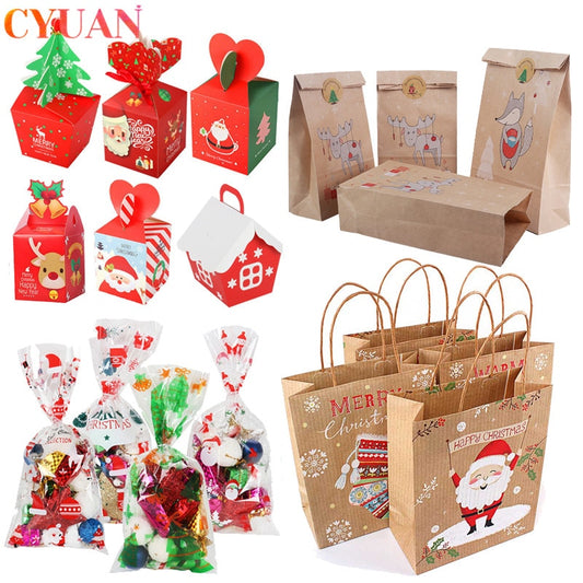 Merry Christmas Gift Bags Xmas Tree