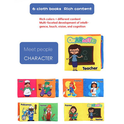 Three-Dimensional Baby Books Cloth Book Early Education Toy English Palm Book Animal Digital Cognition Baby Cloth Book